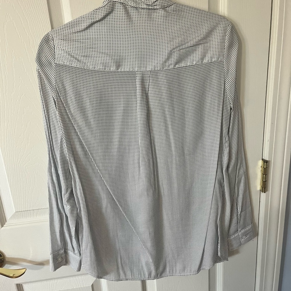Express Black and White Dotted Blouse